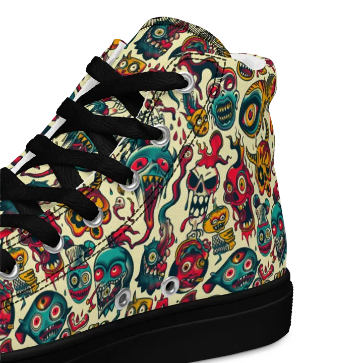 Halloween Nightmare Pattern High Top Canvas Shoes product image (2)