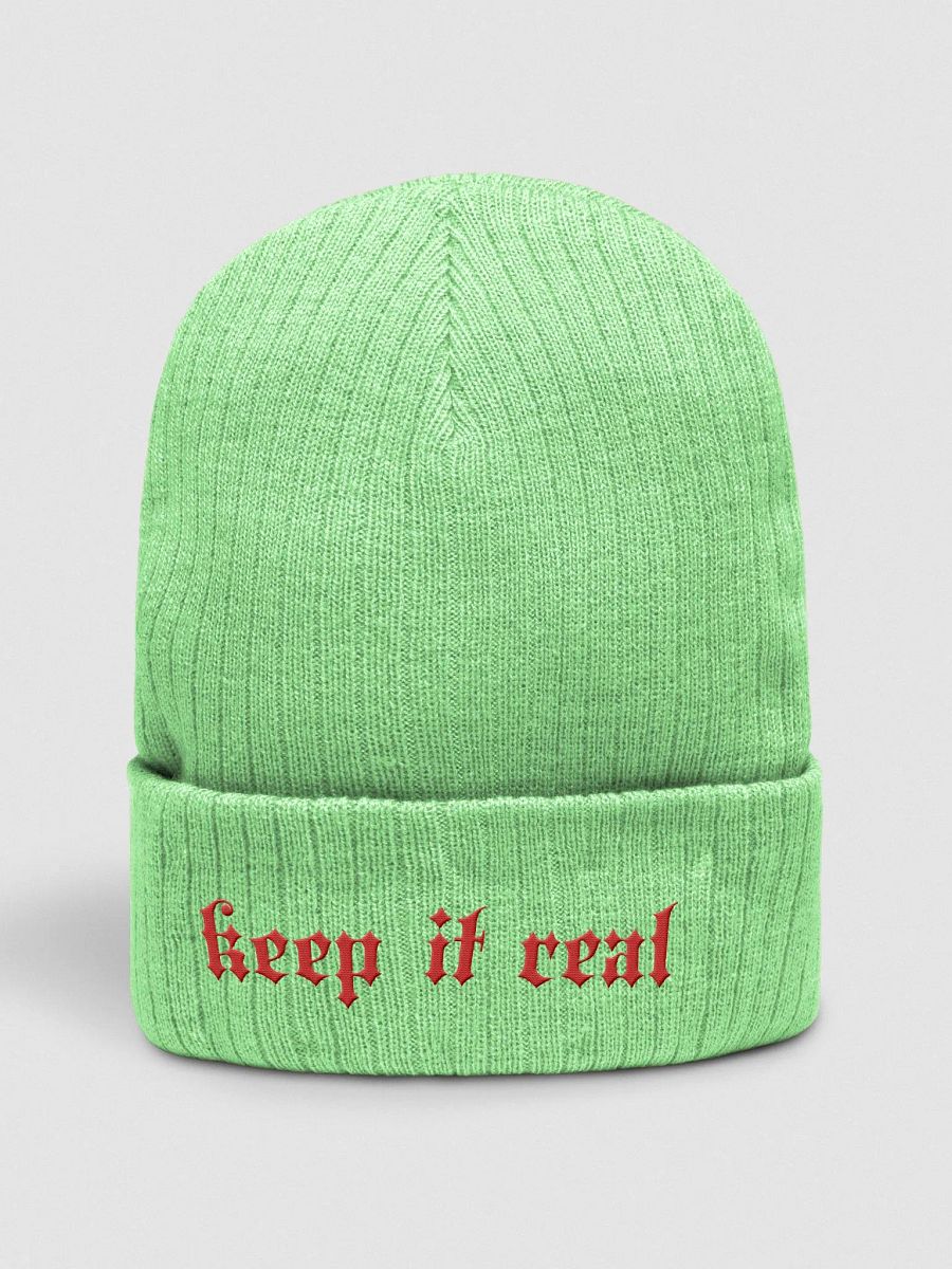 Realistic Red Gothic Knit Beanie product image (1)