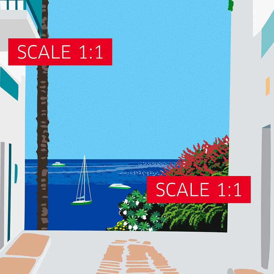 Santorini, Greece — City Pop art, retrowave/vaporwave poster, 80s, aesthetic poster, Hiroshi Nagai inspired art, minimalist poster product image (6)