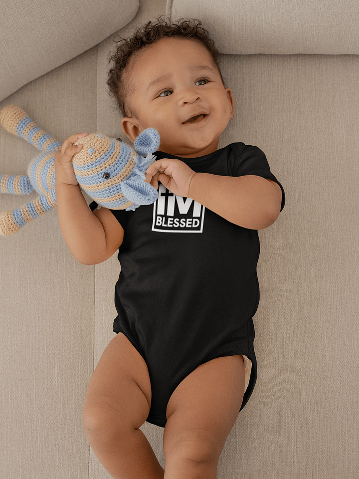 Blessed Baby Onesie Embroidered (Black) product image (2)