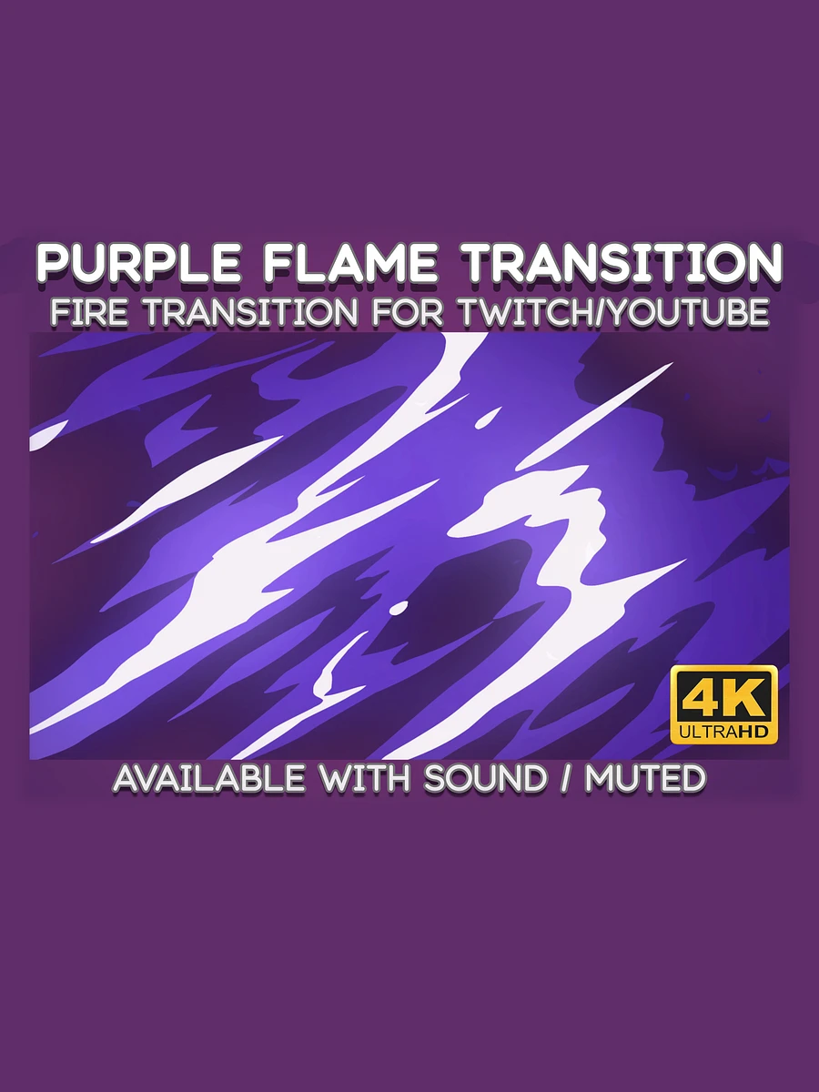 Purple Fire Video Transition - Cartoon Fire Transition for Twitch Stream and YouTube Video product image (3)