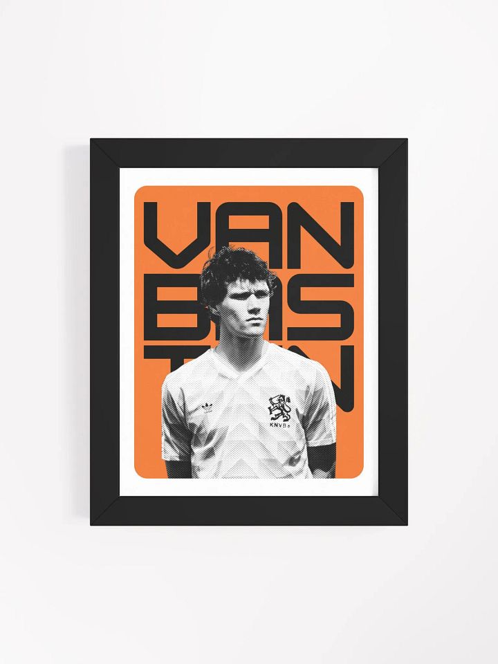 Marco van Basten BW Netherlands Name Art Framed Print product image (2)
