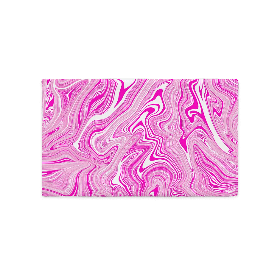 Premium Pillow Case - Pink and White Liquid Swirls product image (5)
