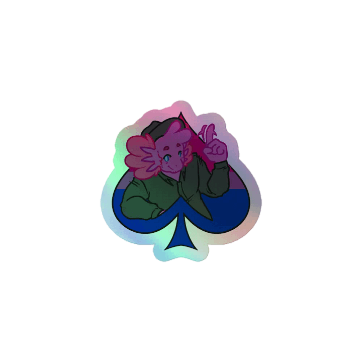 Bi in Spades | Kiss-Cut Holo Sticker product image (1)
