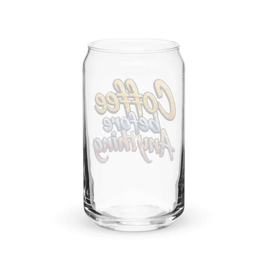 Glittery Coffee Before Anything Can-Shaped Glass product image (6)