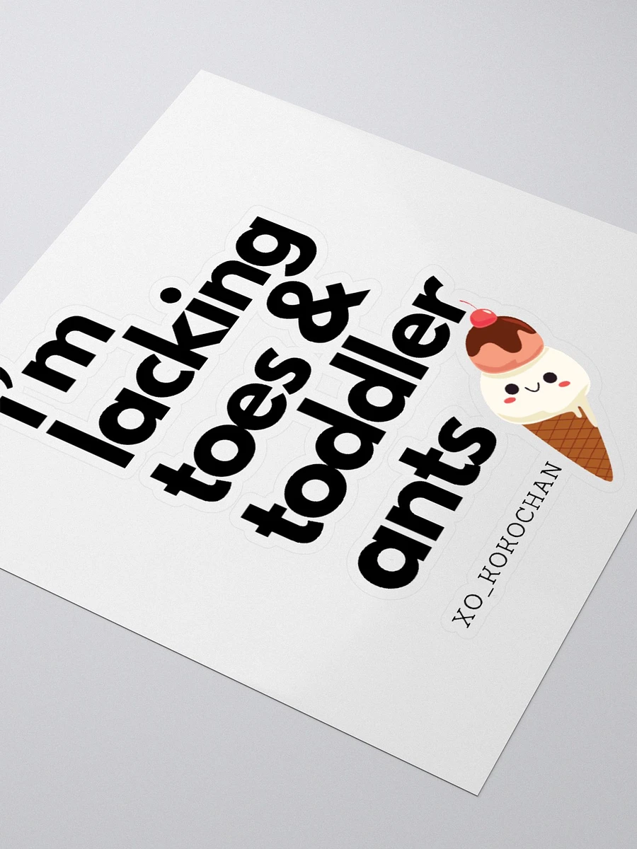 Lacking toes & Toddler Ants Kiss Cut Sticker! product image (7)