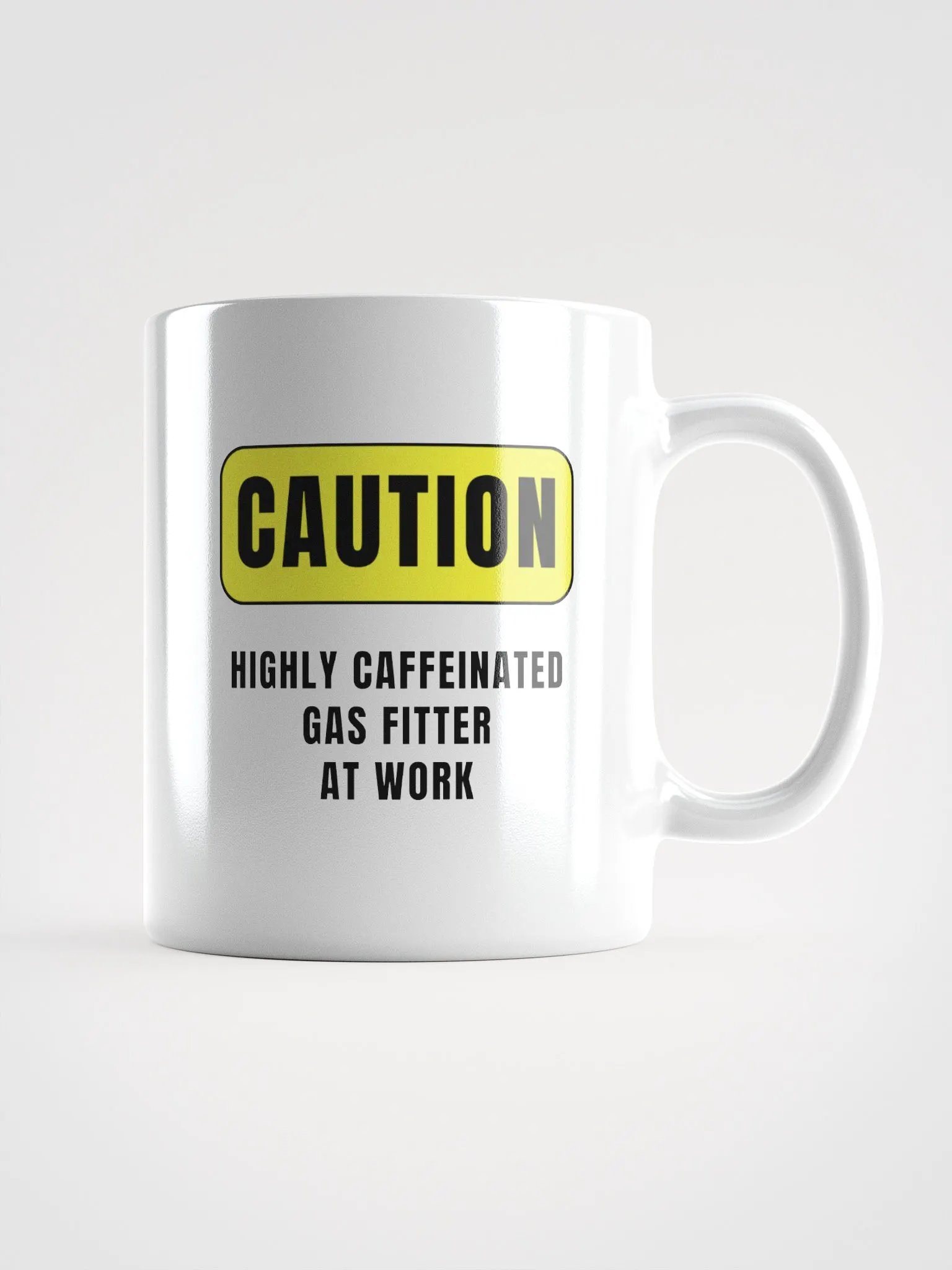 Gas Fitter Mug - Caution Highly Caffeinated product image (3)