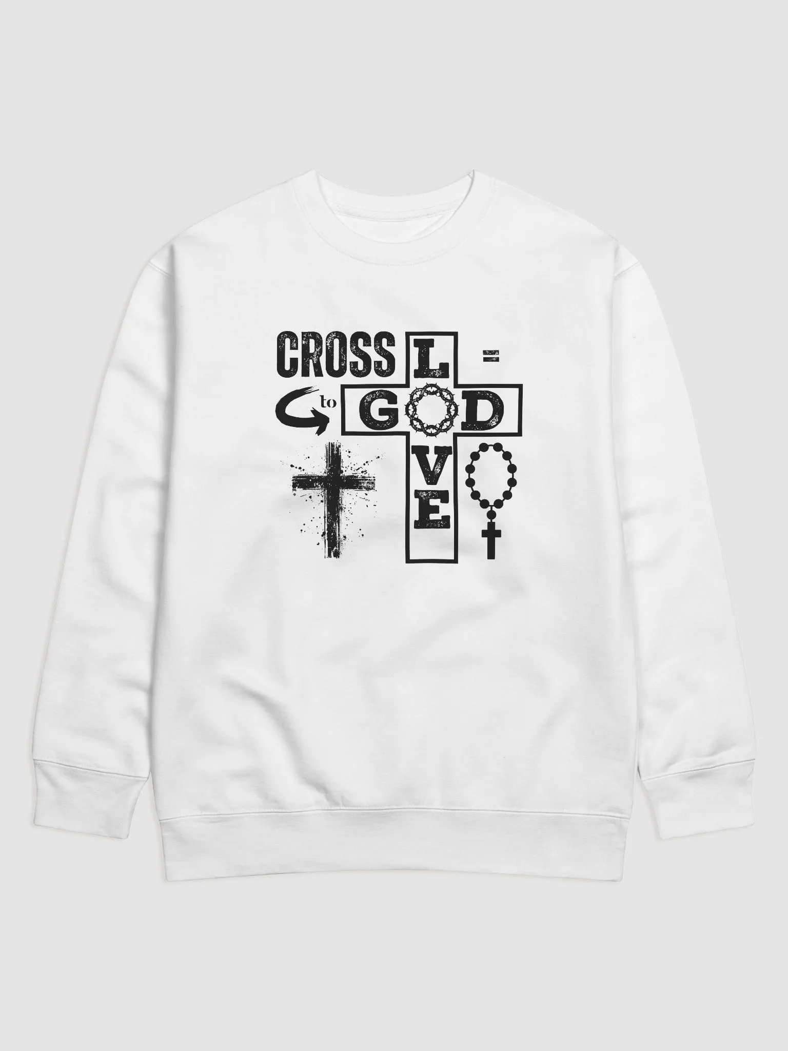 Cross Equal To God Love, Christian Faith, Heritage Sweater product image (3)