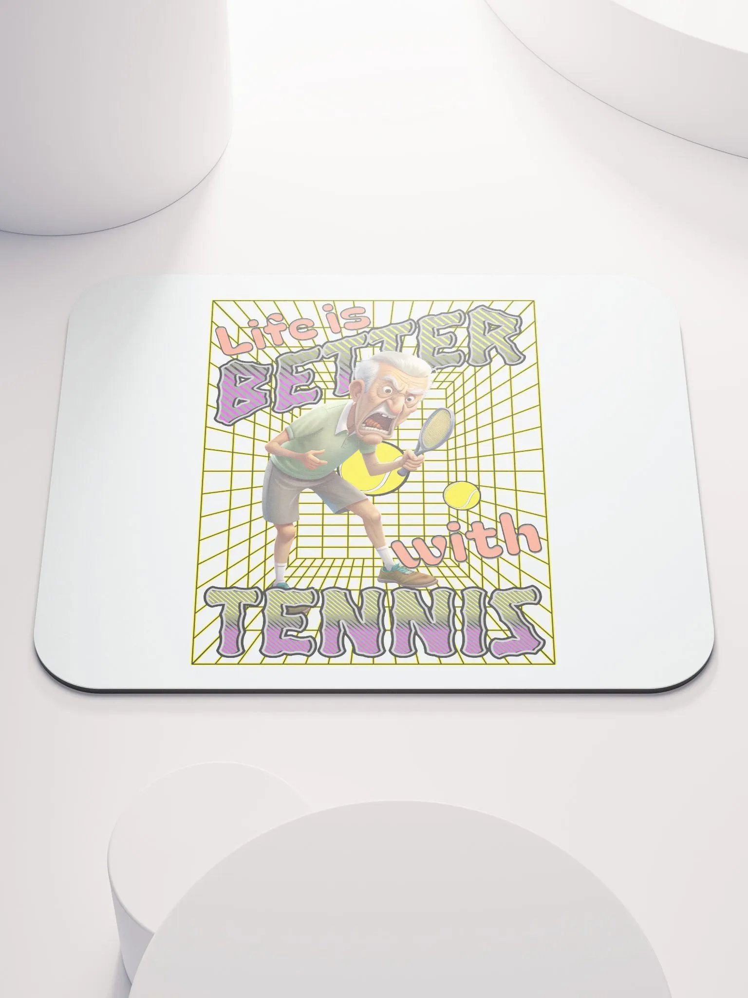 Life Is Better With Tennis Male Enthusiast Mouse Pad product image (1)