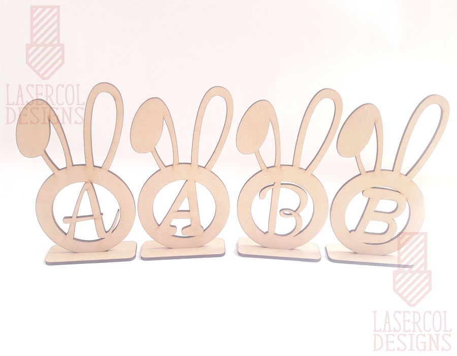 Easter Bunny Monogram with Stand - Laser Cut Files product image (10)