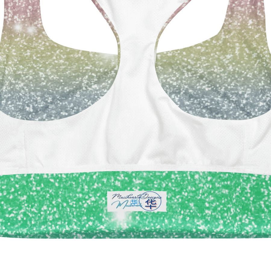 Glitter Unicorn Texture Design Longline Sports Bra product image (12)