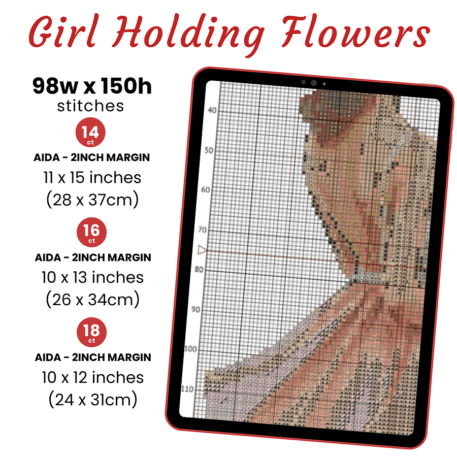 Flower Girls Bundle Cross Stitch Pattern product image (7)