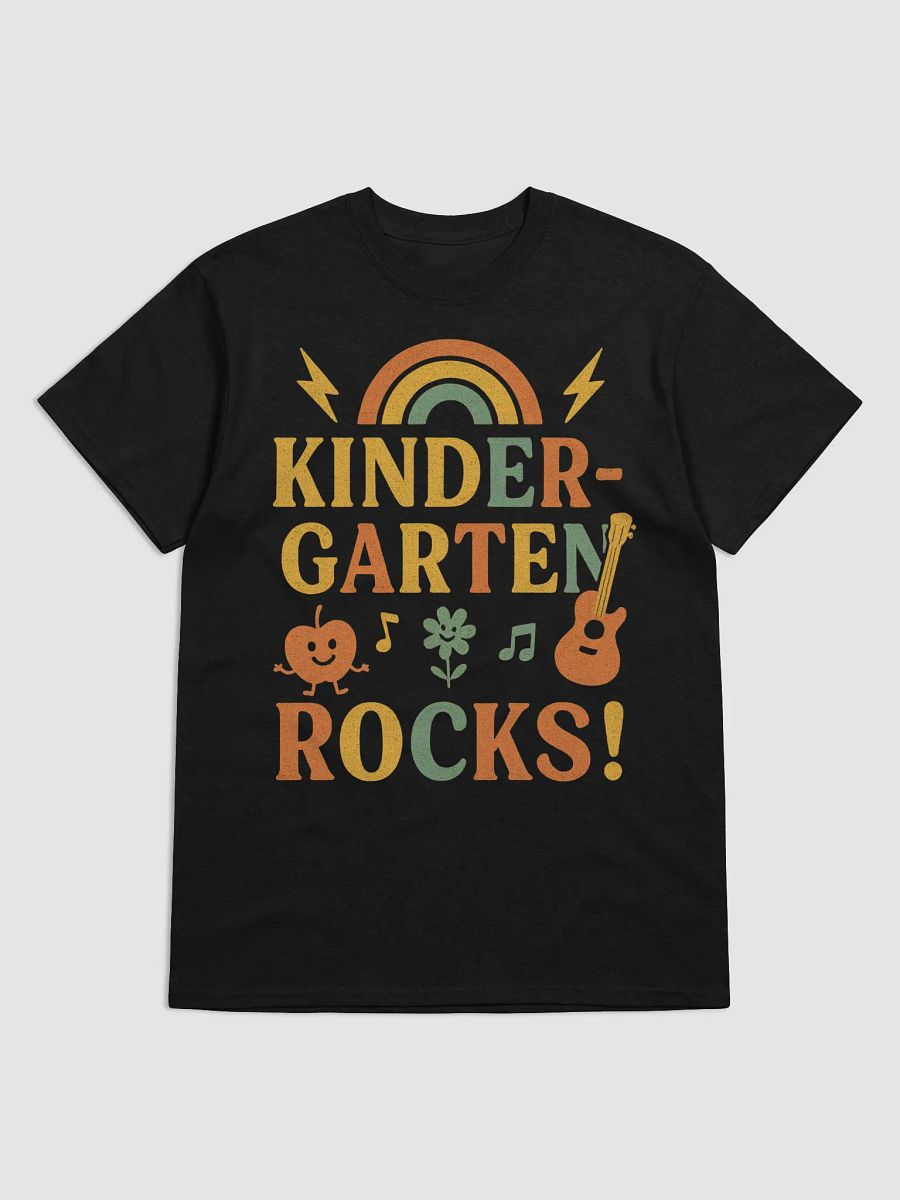 Kindergarten Rocks! T-Shirt – Colorful Retro Teacher Shirt product image (1)
