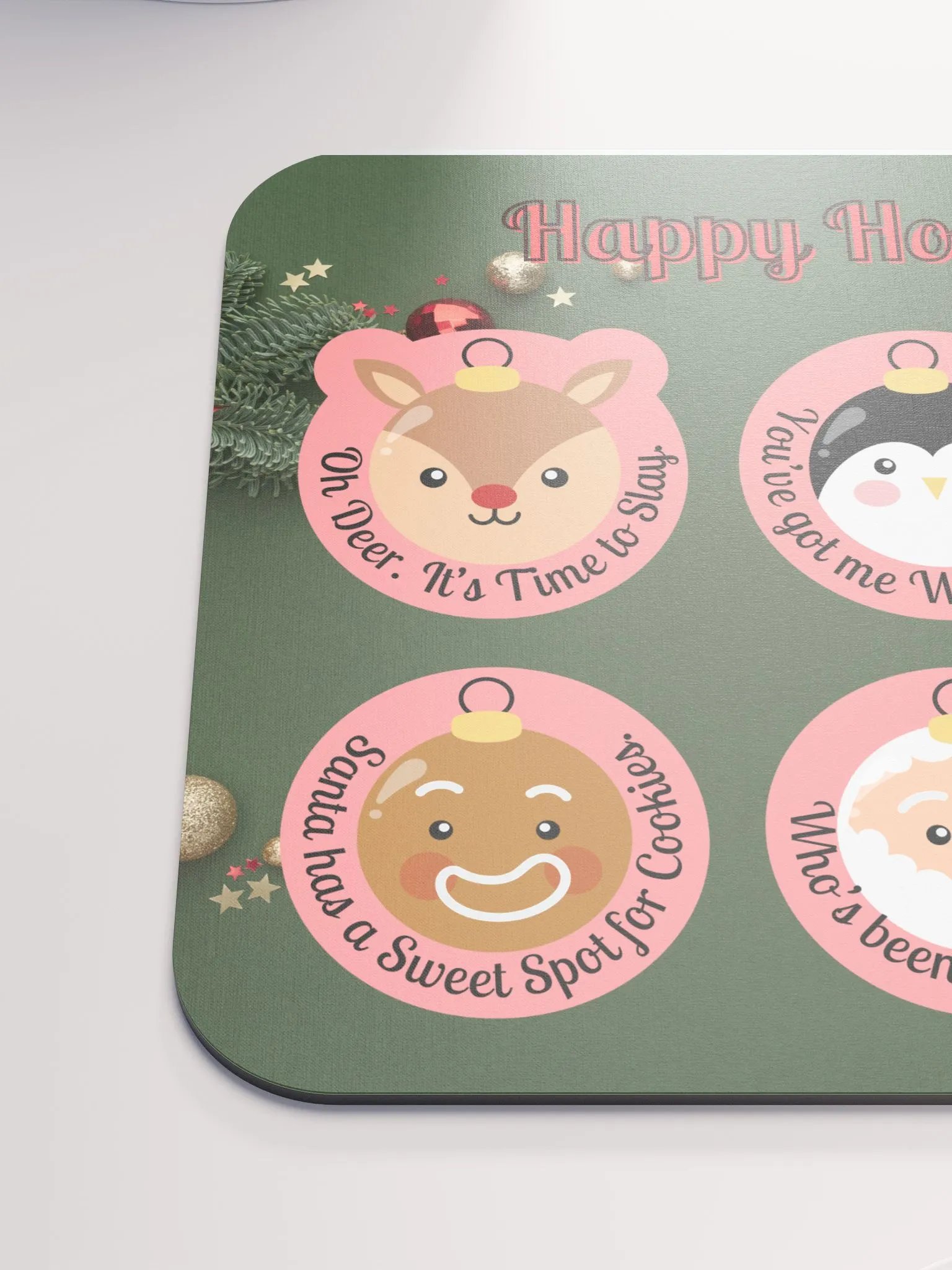 Happy Hoe-lidays Mouse Pad product image (6)