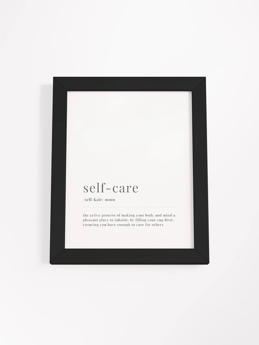 Self-Care Definition Framed Print product image (1)