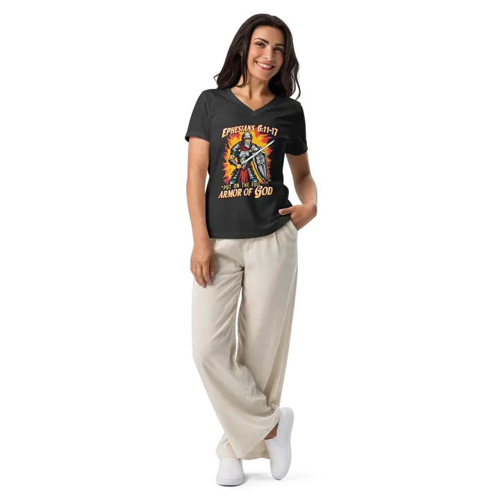 Full Armor of God Vintage V-Neck Tee product image (2)