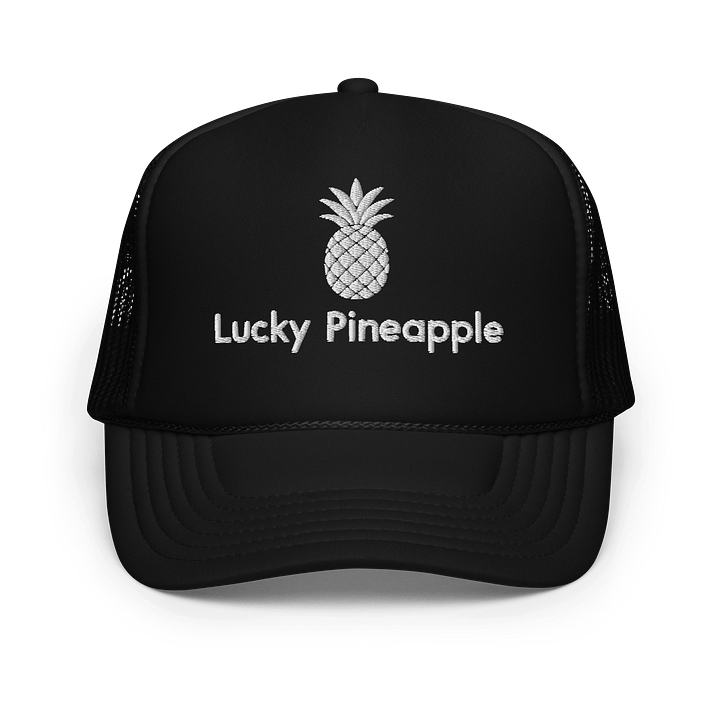 Lucky Pineapple Films Logo Embroidered Black Trucker Hat product image (1)