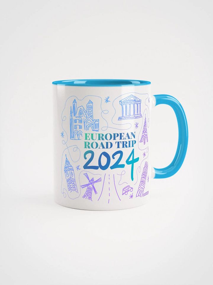 European Road Trip Souvenir Mug (Cool Colors) (11oz) product image (1)