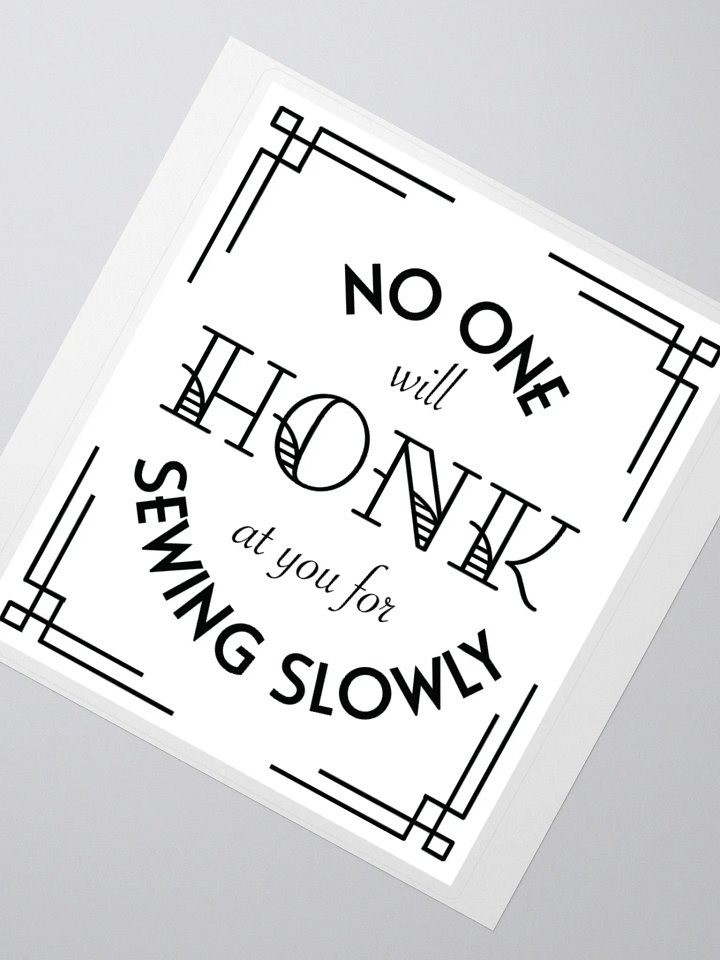 Sew Slowly Art Deco Sticker product image (2)