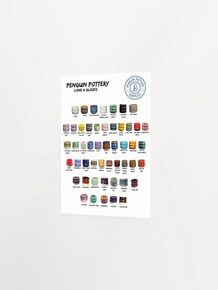 Penguin Pottery cone 6 glazes poster product image (10)