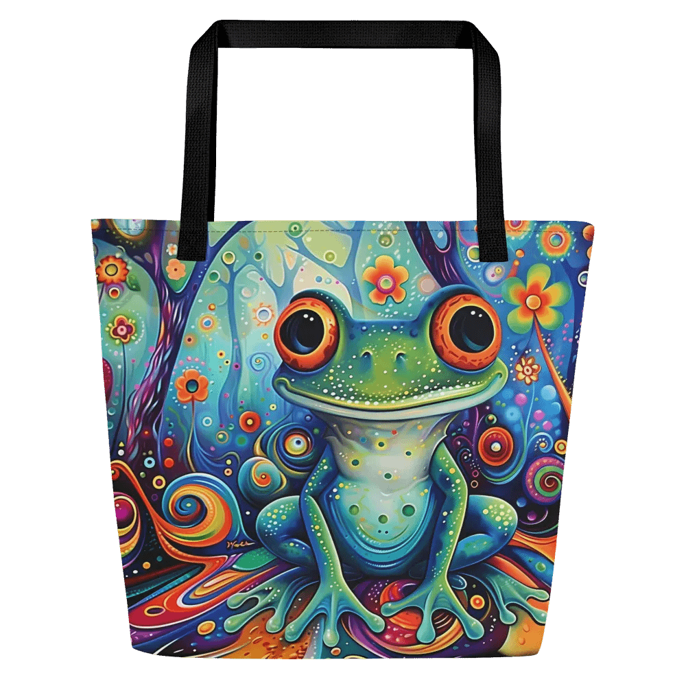 Psychedelic Frog Tote Bag product image (1)
