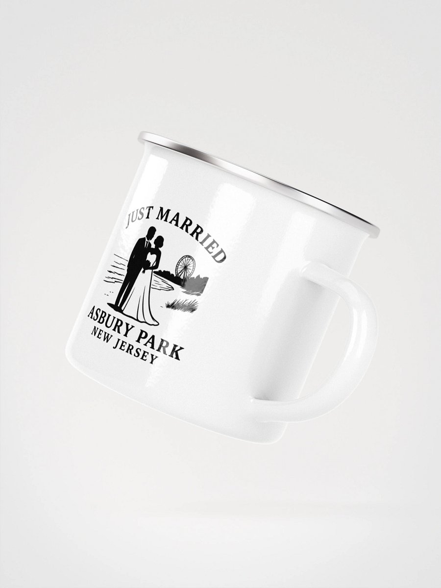 Asbury Park NJ "Just Married" Enamel Wedding Mug product image (3)