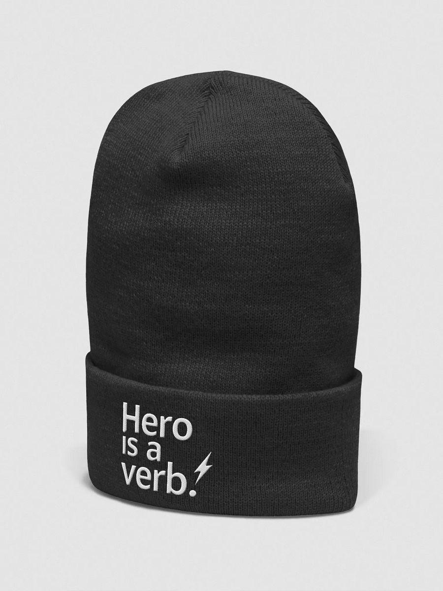 Hero Is a Verb- Beanie – Inspired by Robert Downey Jr. | Wear the Mindset, Live the Legend product image (2)