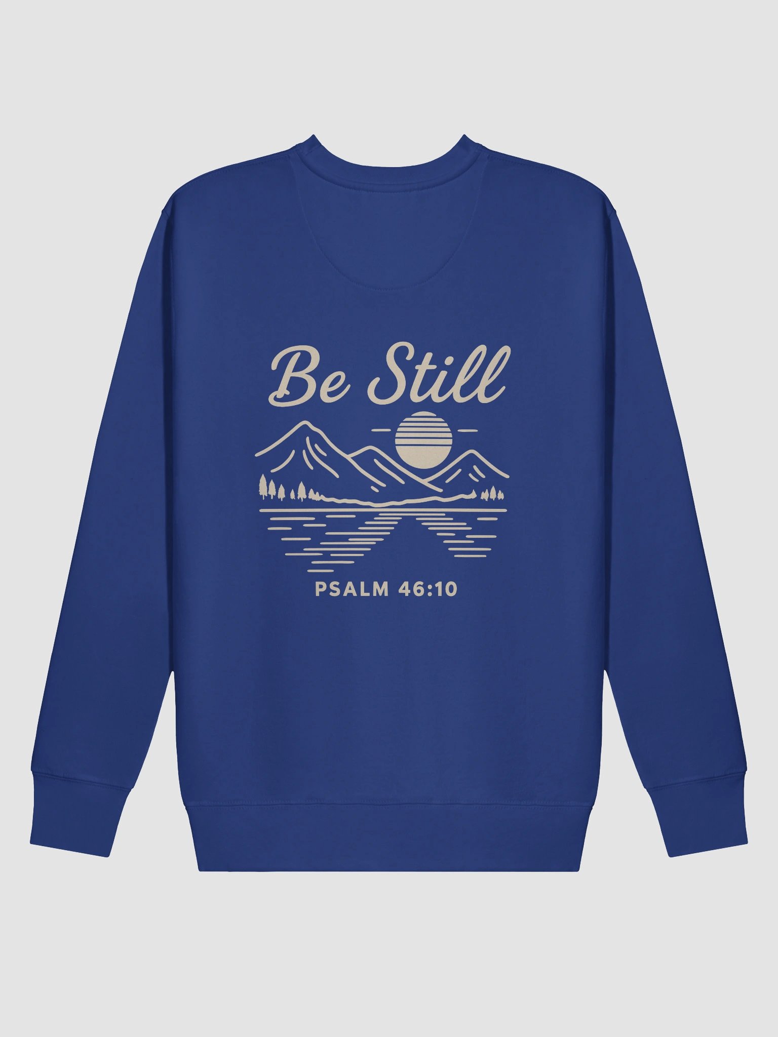 Be Still - Psalm 46:10 Bible Verse Sunset Mountain Design Crewneck product image (5)