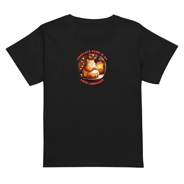 Cozy Cat - Fireplace ASMR is my Love Language | High Waisted Tee product image (1)