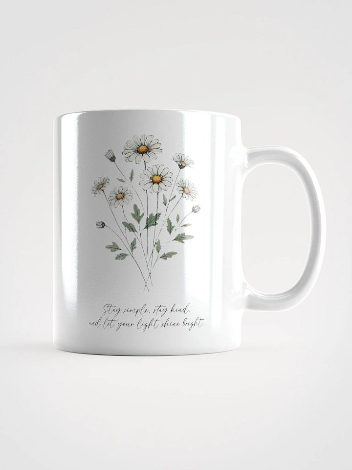 Motivational Daisy White Glossy Mug product image (2)
