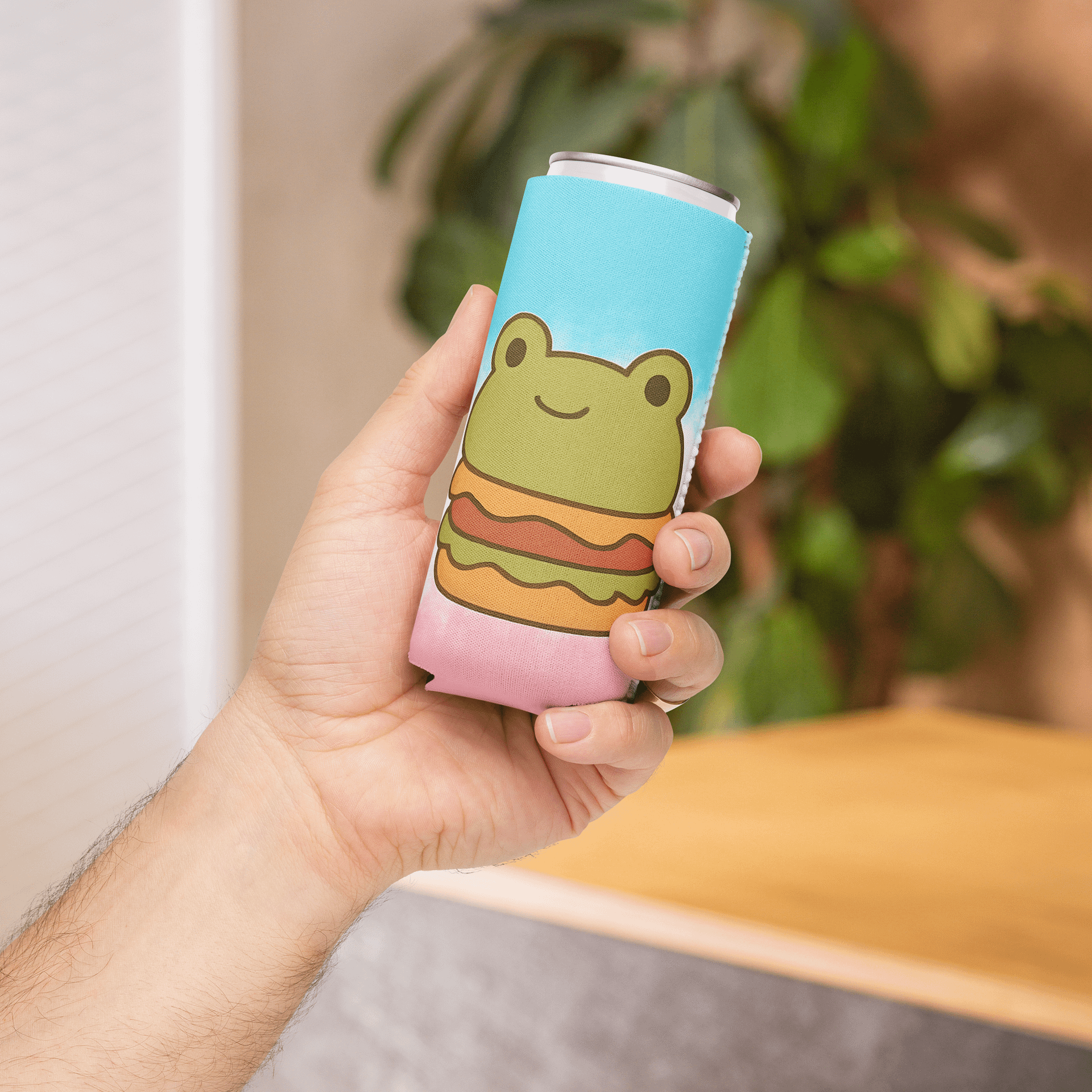 Frogburger Coozie Can Cooler 🐸🍔 product image (1)