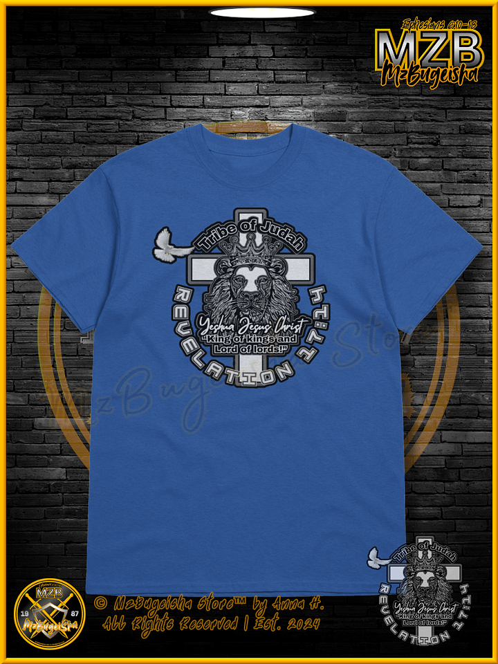 T-Shirt - MzBugeisha™ "Yeshua Jesus Christ King of kings " [V2/royal] Faith Based T-Shirt By Anna H. product image (1)