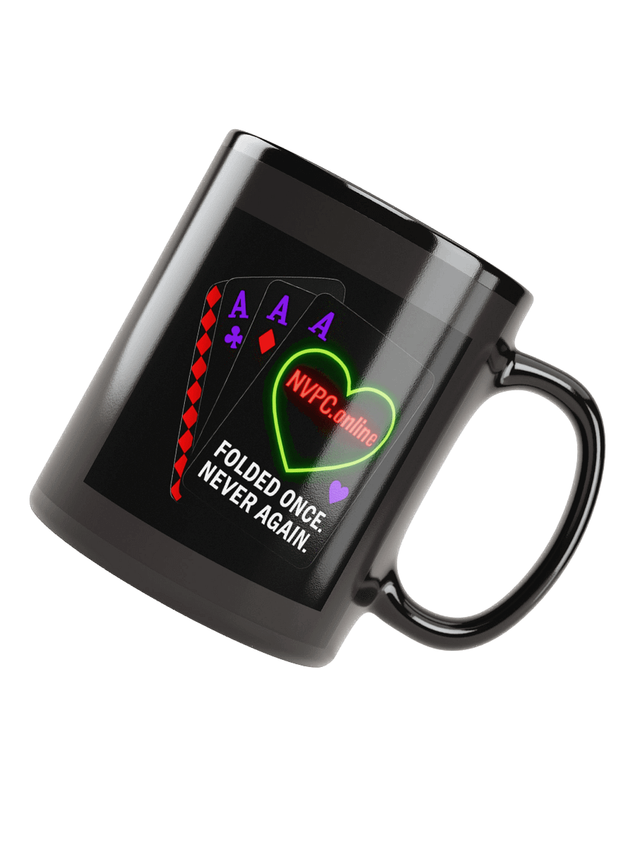 Black Folded "Folded Once - Never Again" Mug - Neon Edition product image (4)
