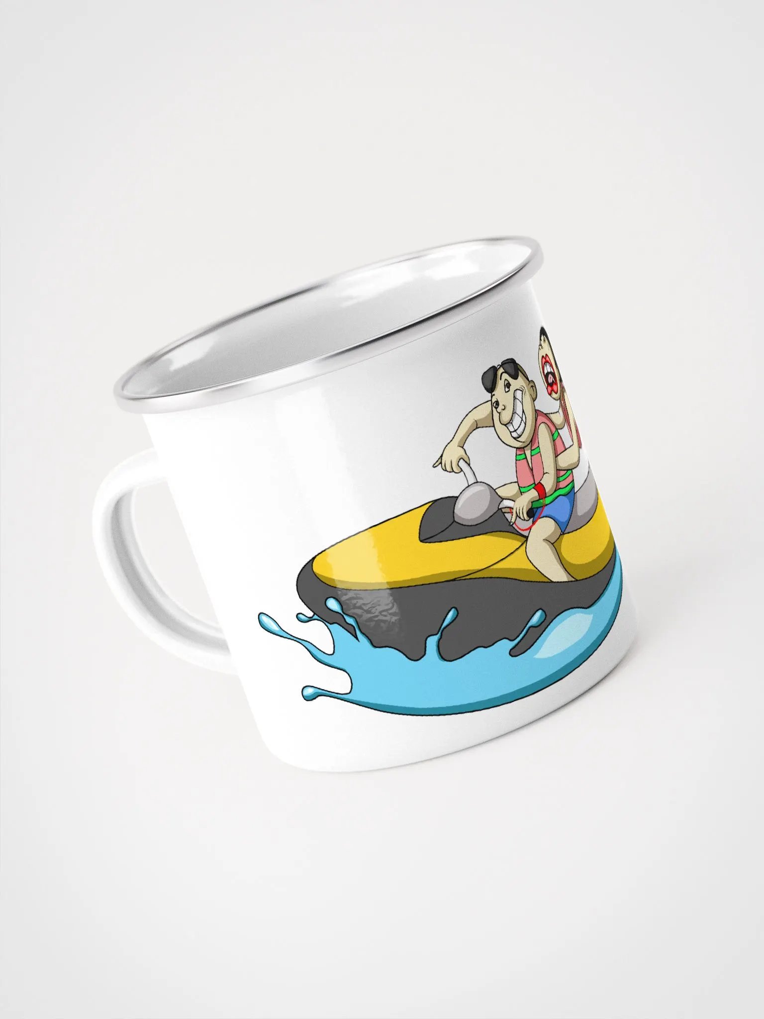 Hold on Tight! Jetski Couple Enamel Mug product image (2)
