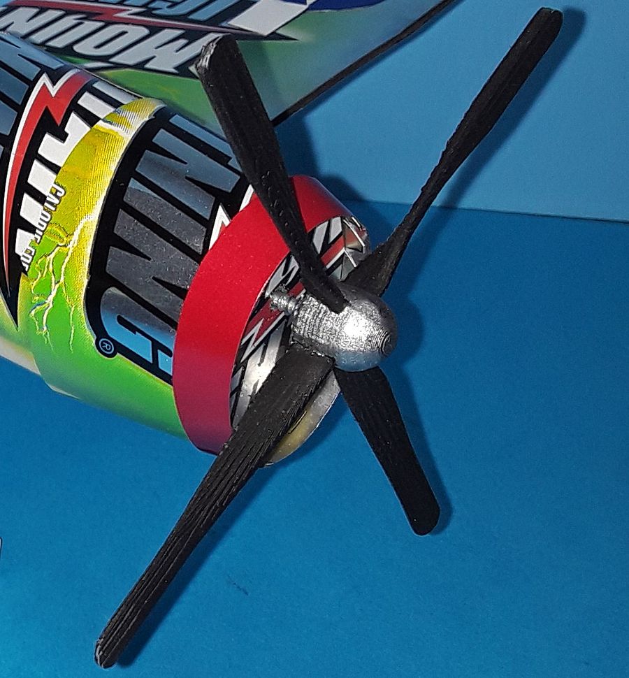 3D printed 4 bladed propeller with hub product image (1)