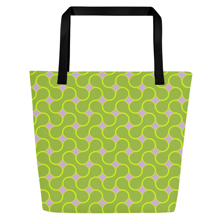 Lime Green Metaball Pattern All Over Print Tote product image (2)