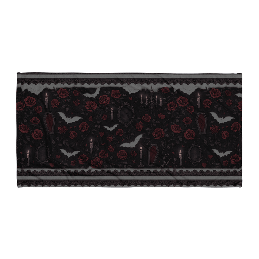 Gothic Rose & Bat Sublimated Towel product image (1)