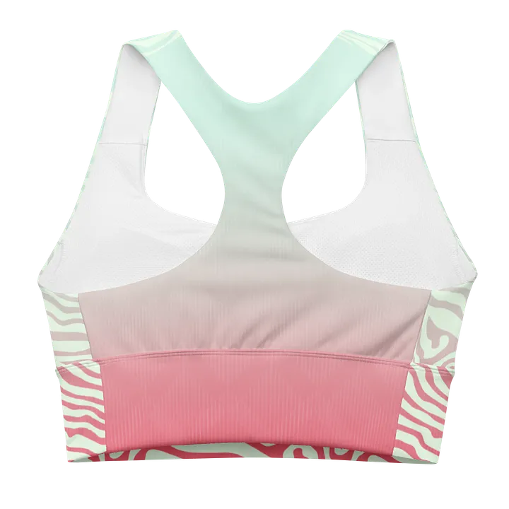 Mint Zebra Recycled Longline Sports Bra product image (2)