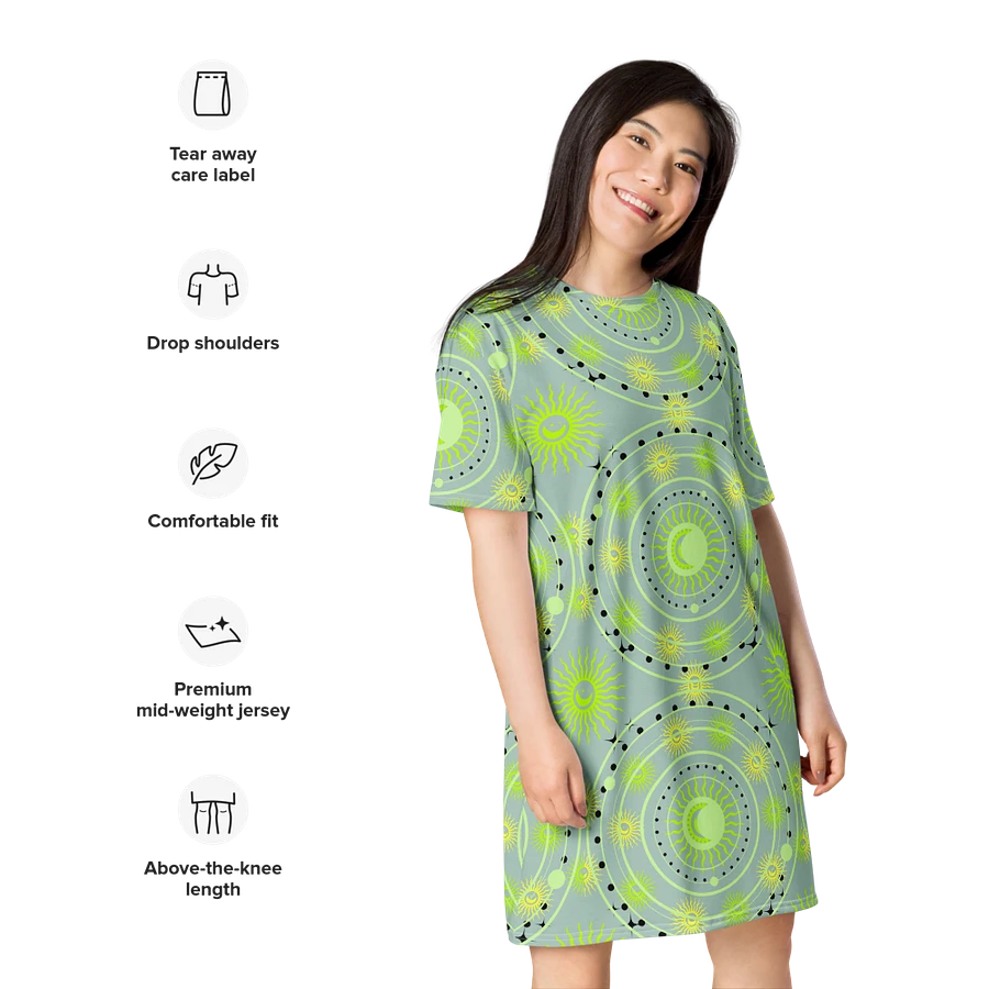 T-Shirt Dress, Celestial Suns Design product image (5)