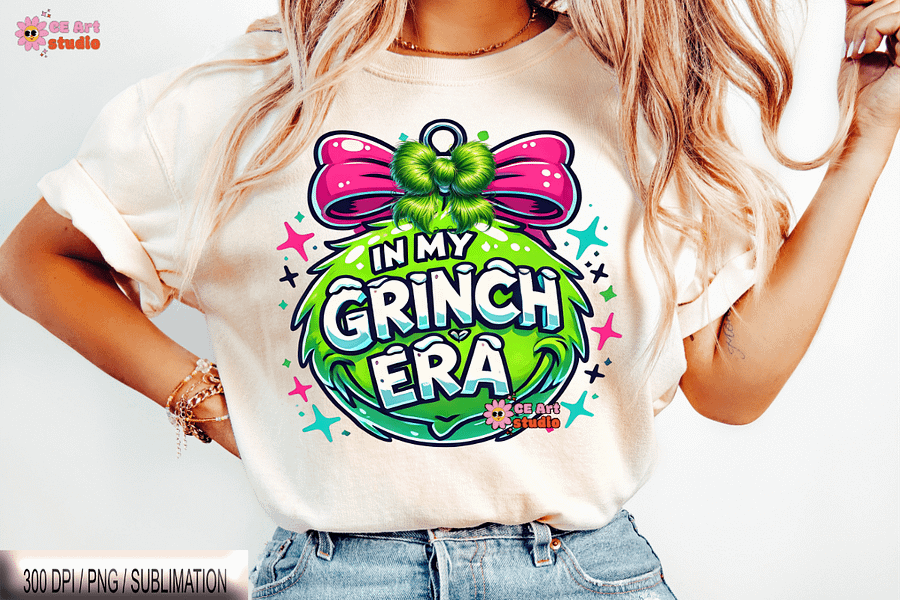 In My Grinch Era T-Shirt Design PNG product image (1)