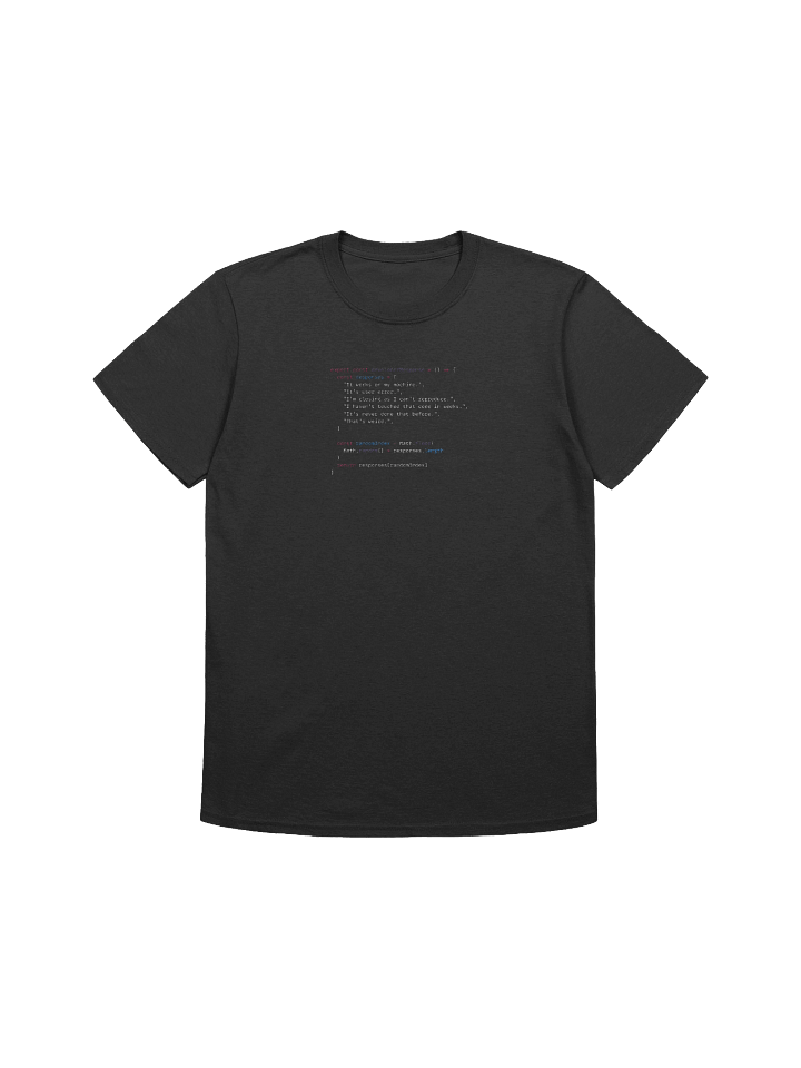 Developer Excuse Javascript Embroidered T-Shirt - Dark product image (11)