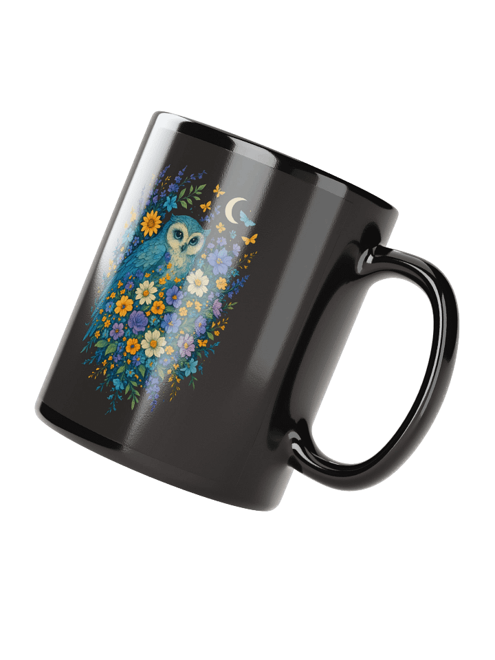 Cottagecore Owl Mug With Moon And Wildflower Night Aesthetic product image (4)