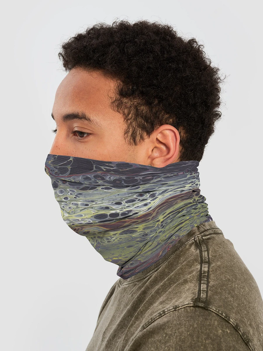 Amphibian 02 - Abstract Acrylic Pour Print, Neck Gaiter product image (3)