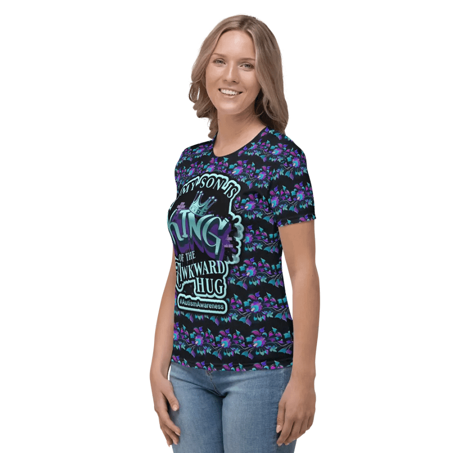 King of the Awkward Hug #Autism Awareness All Over Print T-shirt product image (11)