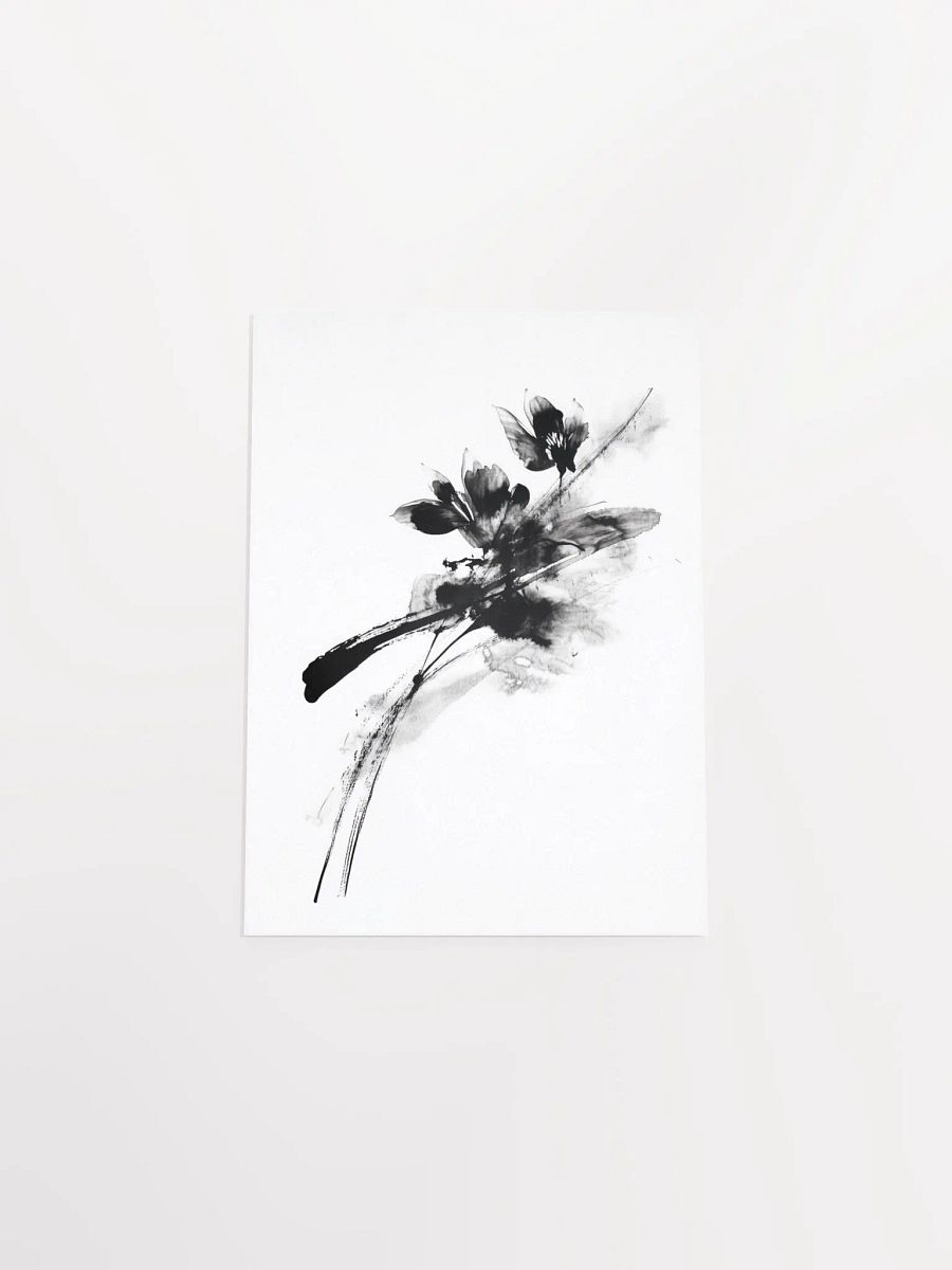 Ink Bloom I: Monochromatic Floral Art Print product image (4)
