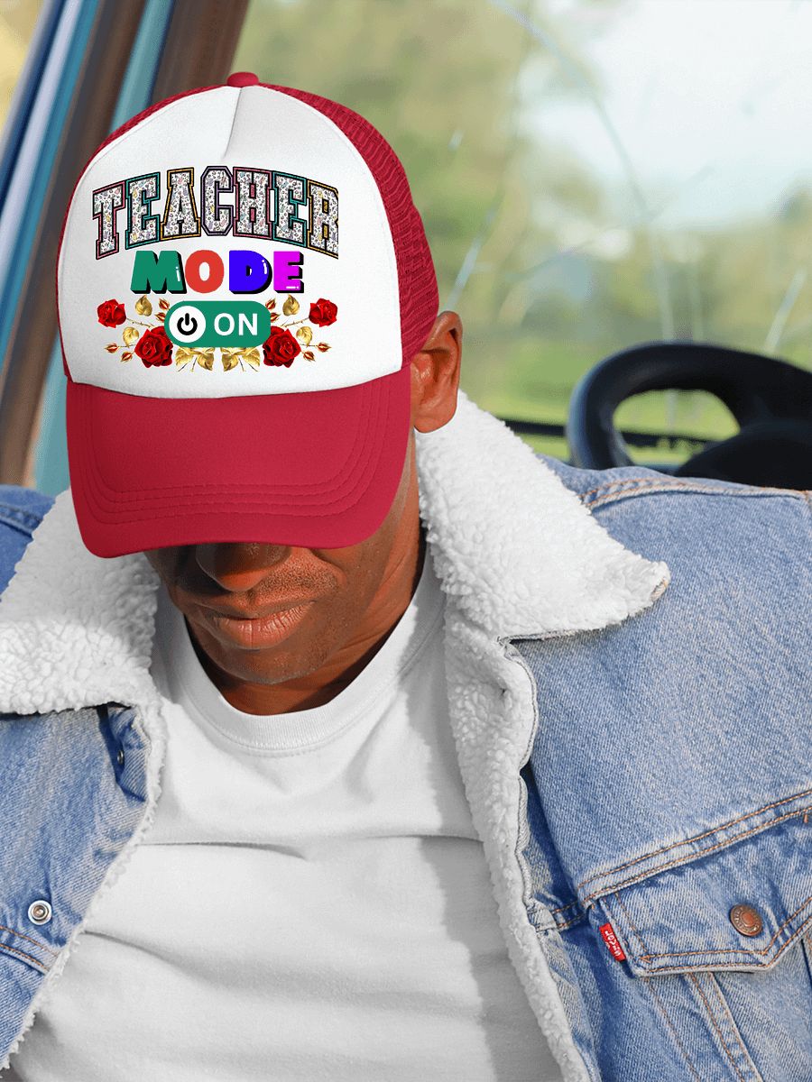 Teacher Mode On, Floral Teachers Form Trucker Hat product image (1)
