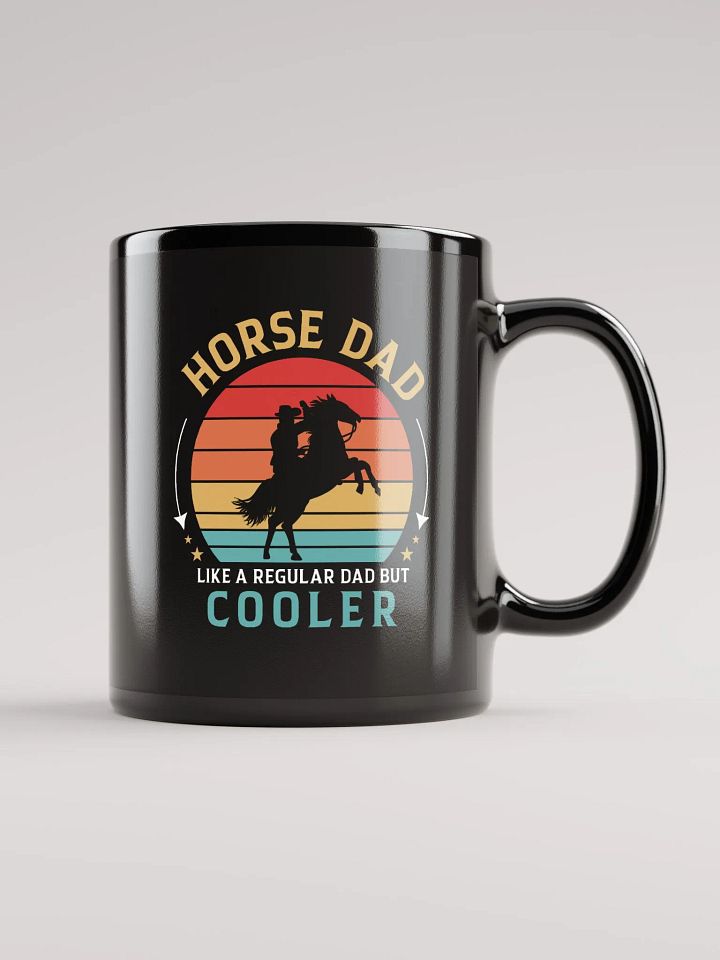"Horse dad" Black Glossy Mug product image (1)