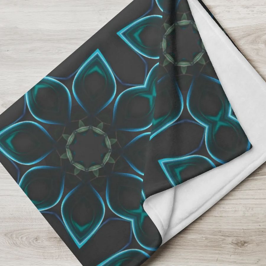 Black and blue Geometric -Throw Blanket product image (7)