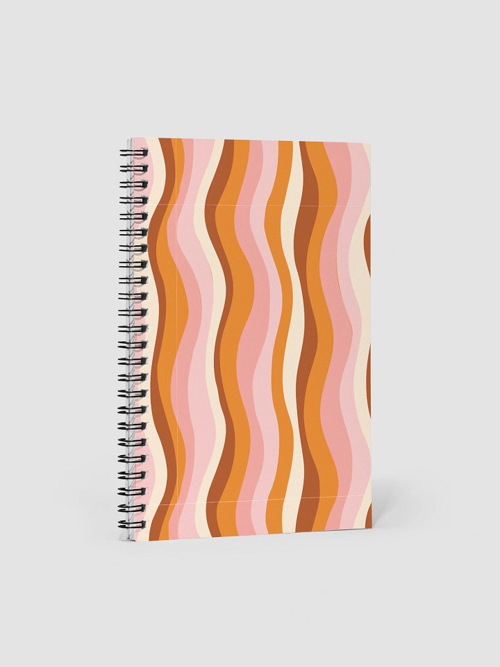 Retro wave stripe spiral notebook product image (1)