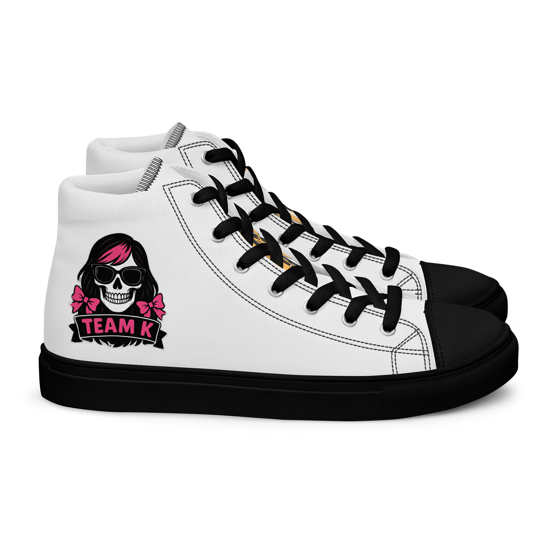 TEAM K (V-6) Women's High Top Canvas Shoes product image (2)
